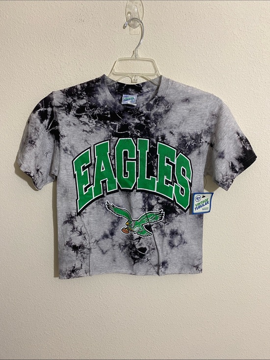 '47 VINTAGE TUBULAR Other - '47 VINTAGE TUBULAR Philadelphia Eagles Legacy Tie-Dye T-shirt w Raw Bttm Size S